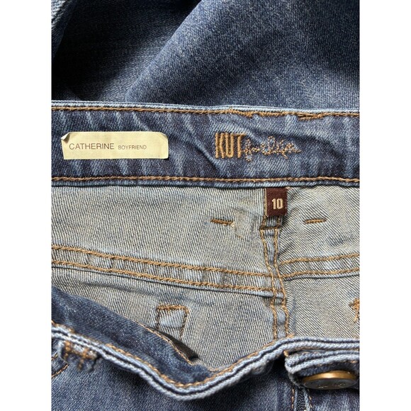 KUT from the Kloth Catherine Boyfriend Jeans Womens Size 10 Patched Distressed - Picture 6 of 8